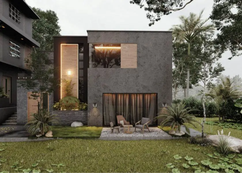 Model Rumah Terbaru Fasad Simetris Minimalis